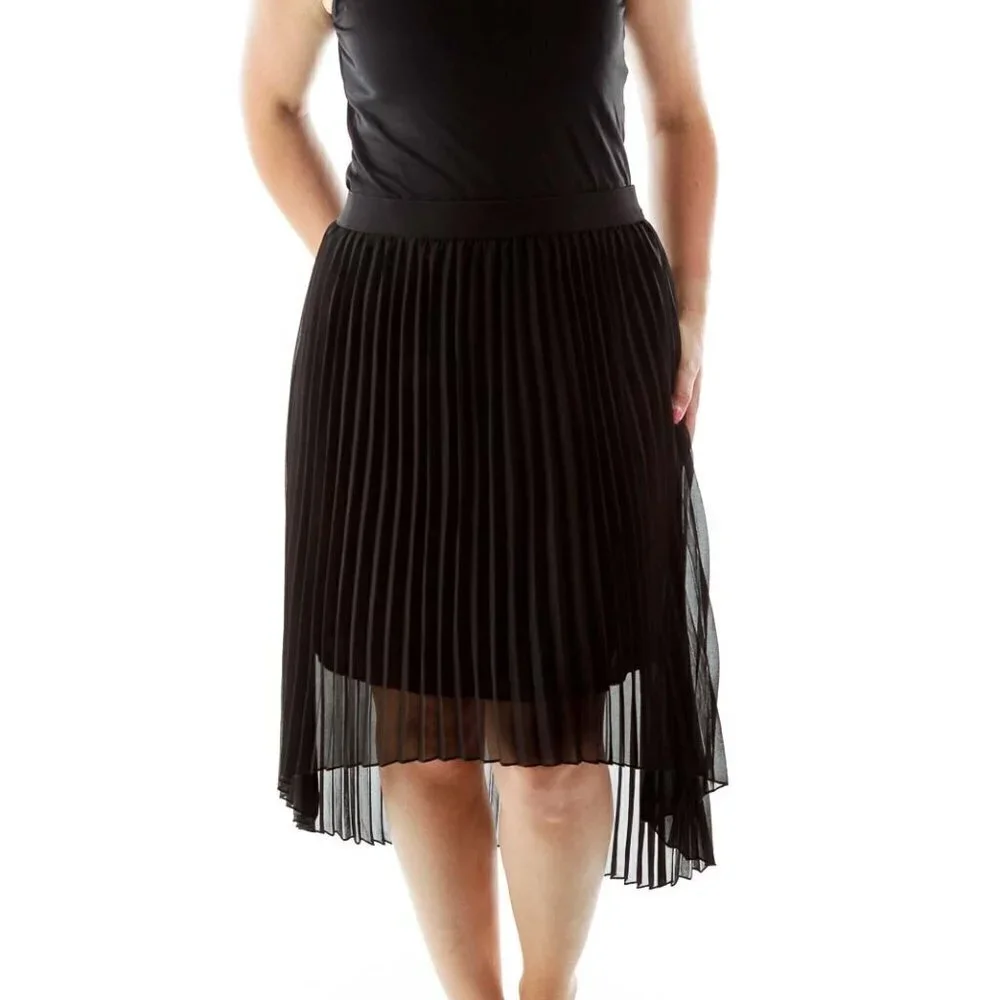 philosophy Black Pleated Midi Skirt - Picture 2 of 3